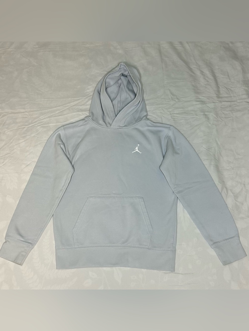 Jordan Nike Hoodie Boys Girls Youth Kids M (10-12) Light Gray Sweatshirt Sporty